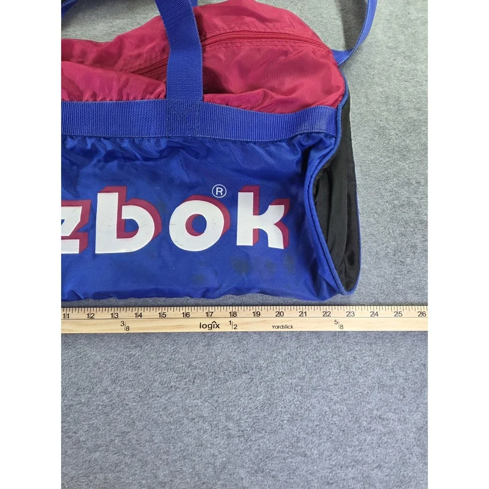 Vintage 90s Barrel Bag Reebok Athletic Duffle Retro Gym Nylon Classic Sports